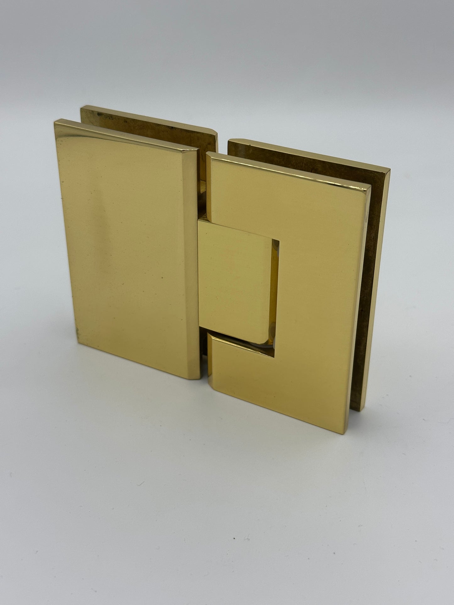 Geneva 180 Degree Glass-to-Glass Hinge POLISHED BRASS