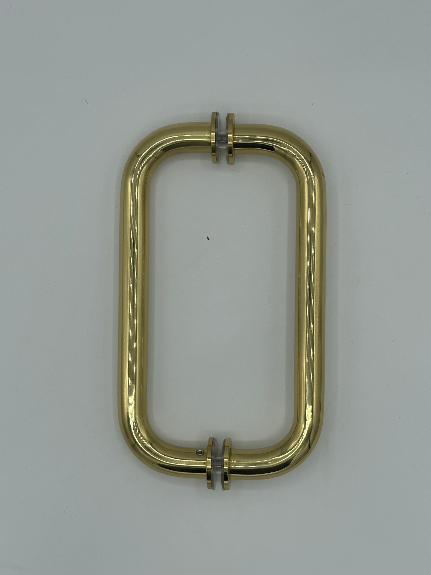 8" Back to Back Pull Handle with Washers POLISHED BRASS for shower and glass doors