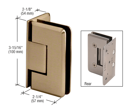 Cologne 044 Wall to Glass Hinge BRUSHED BRONZE