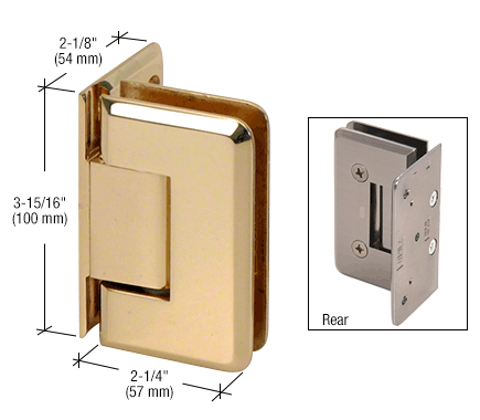 Cologne 044 Wall to Glass Hinge POLISHED BRASS