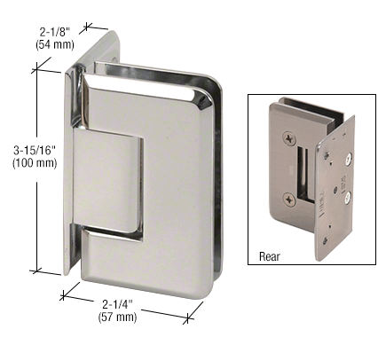 Cologne 044 Wall to Glass Hinge POLISHED NICKEL