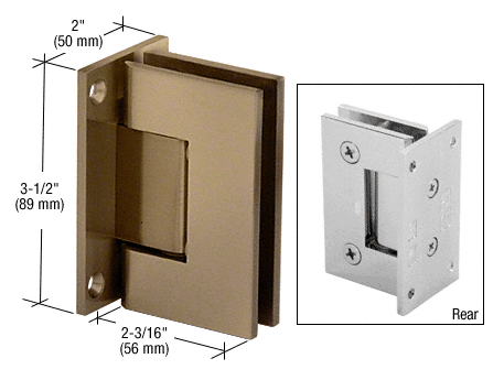 Geneva 037 Wall to Glass Hinge | BRUSHED BRONZE FINISH