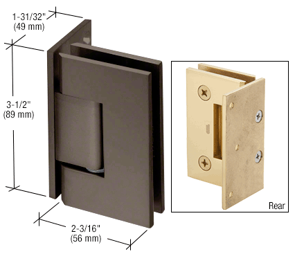 Geneva 044 Wall to Glass Hinge OIL RUBBED BRONZE
