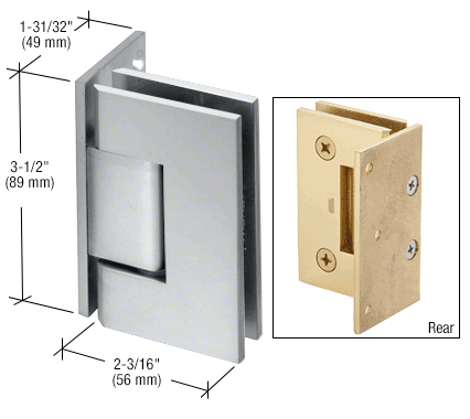 Geneva 044 Wall to Glass Hinge SATIN CHROME