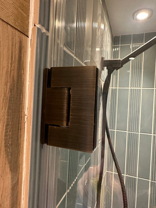 Geneva 044 Wall to Glass Hinge ANTIQUE BRASS