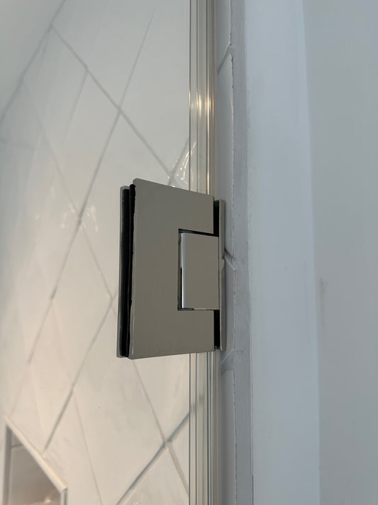 Geneva 044 Wall to Glass Hinge POLISHED NICKEL