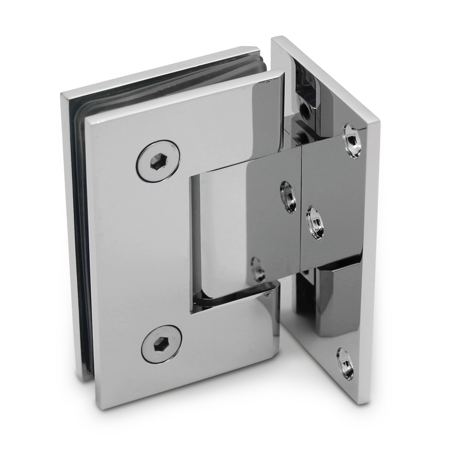 Single Wing Wall To Glass Hinge | Chrome Finish