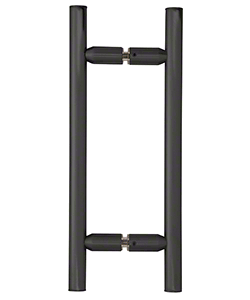 8" Ladder Style Back to Back Pull Handle with Washers MATTE BLACK for shower and glass doors