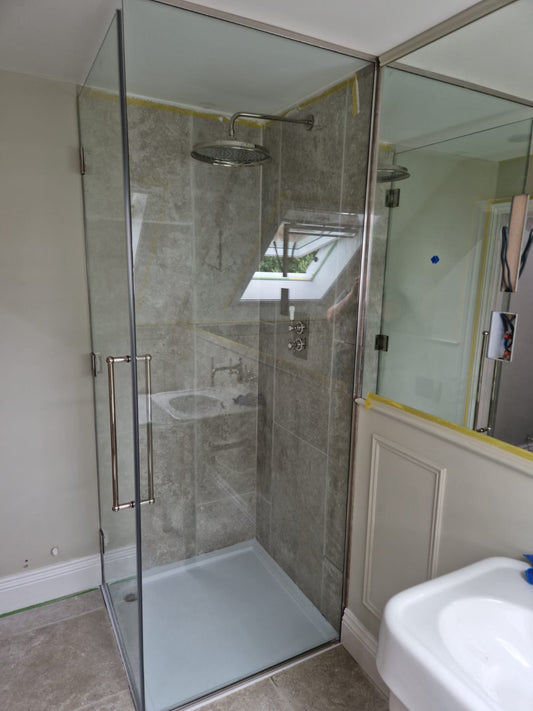 10mm U Channel - 2.41m - Polished Nickel - Suitable for all 10mm Glass Shower Panels, Screens and Bespoke Glass Shower Enclosures