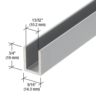 10mm U Channel - 2.41m - Satin Chrome - Suitable for all 10mm Glass Shower Panels, Screens and Bespoke Glass Shower Enclosures