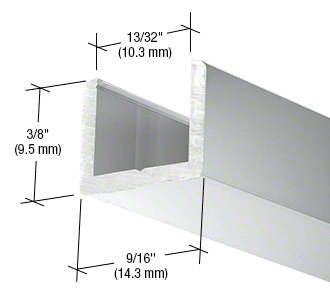 U Channel - Low Profile - 2.41m - Chrome - Suitable for all 10mm Glass Shower Panels, Screens and Bespoke Glass Shower Enclosures
