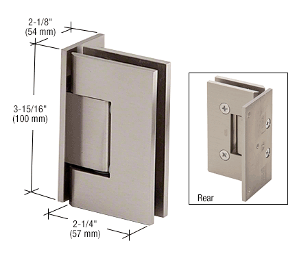Vienna 044 Wall to Glass Hinge BRUSHED NICKEL