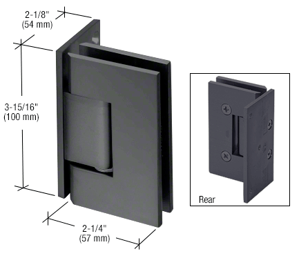 Vienna 044 Wall to Glass Hinge MATTE BLACK