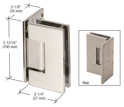 Vienna 044 Wall to Glass Hinge POLISHED NICKEL
