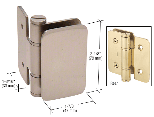 Zurich 03 Series Wall Mount In-swing Hinge - Brushed Nickel