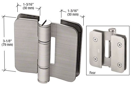 Zurich 07 Series Wall Mount In-swing Hinge - Brushed Nickel