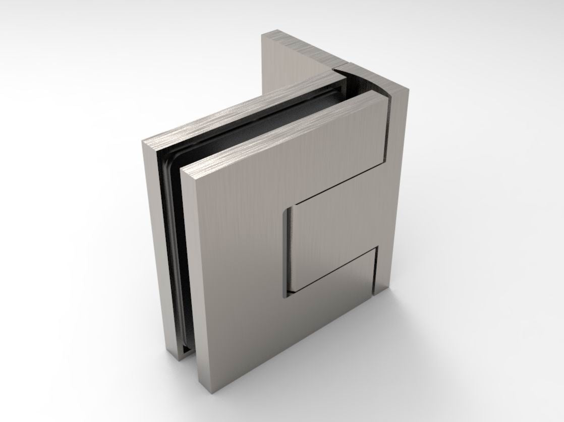 BELLAGIO 344 Wall to Glass Hinge BRUSHED NICKEL