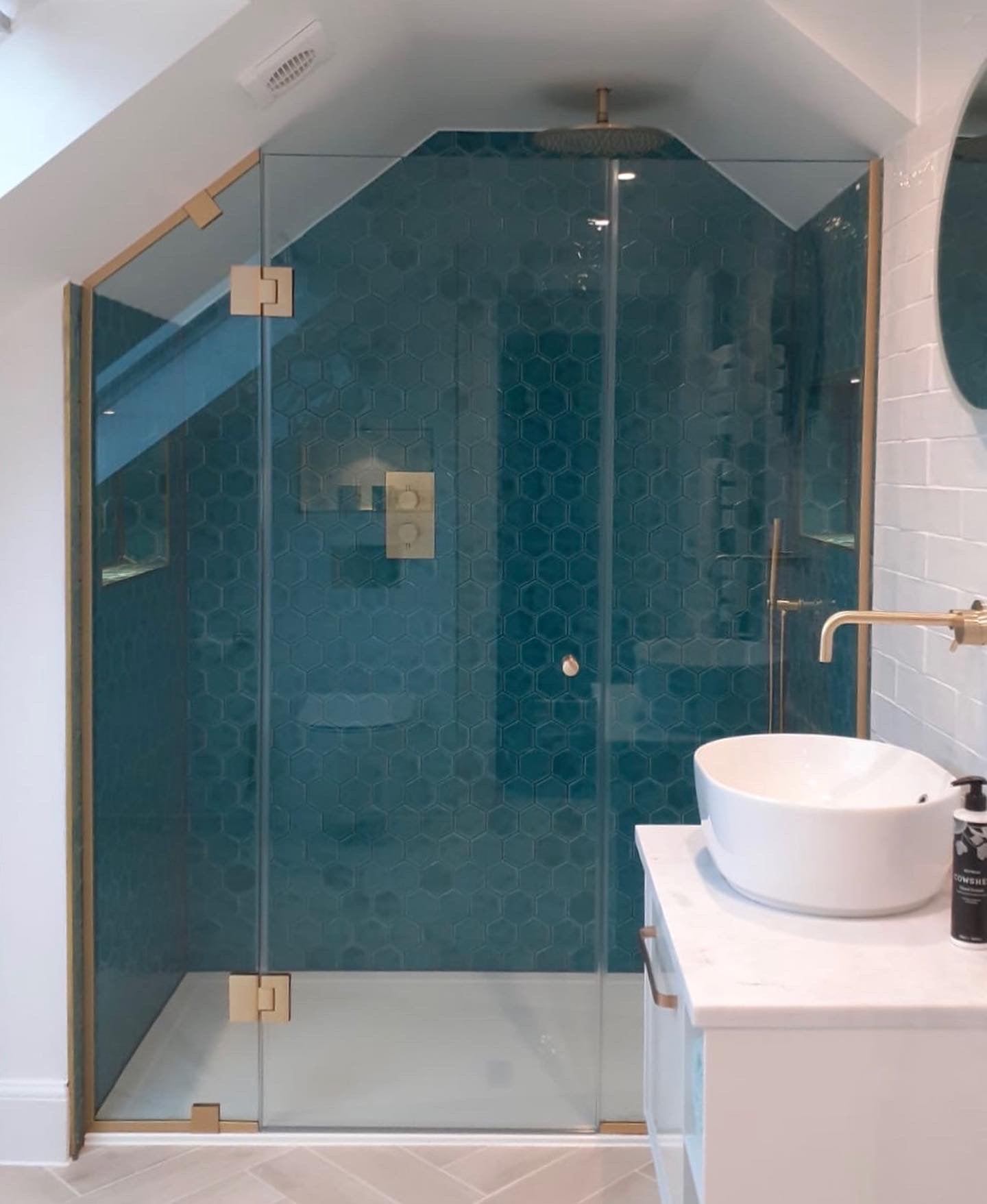 10mm U Channel - 2.41m - Satin Brass- Suitable for all 10mm Glass Shower Panels, Screens and Bespoke Glass Shower Enclosures