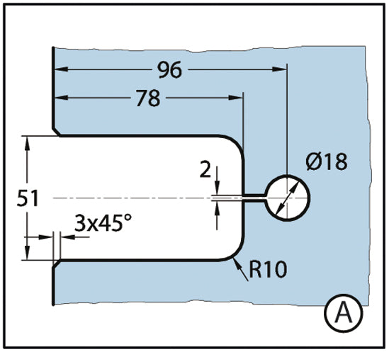Shower Door Hinge Romana 90° glass/wall one side wall mounted