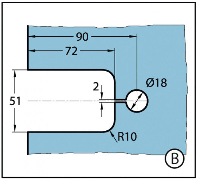Shower Door Hinge Romana 90° glass/wall one side wall mounted
