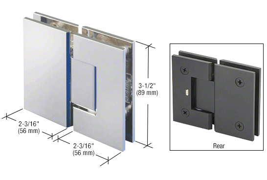 Geneva 180 Degree Glass-to-Glass Hinge CHROME