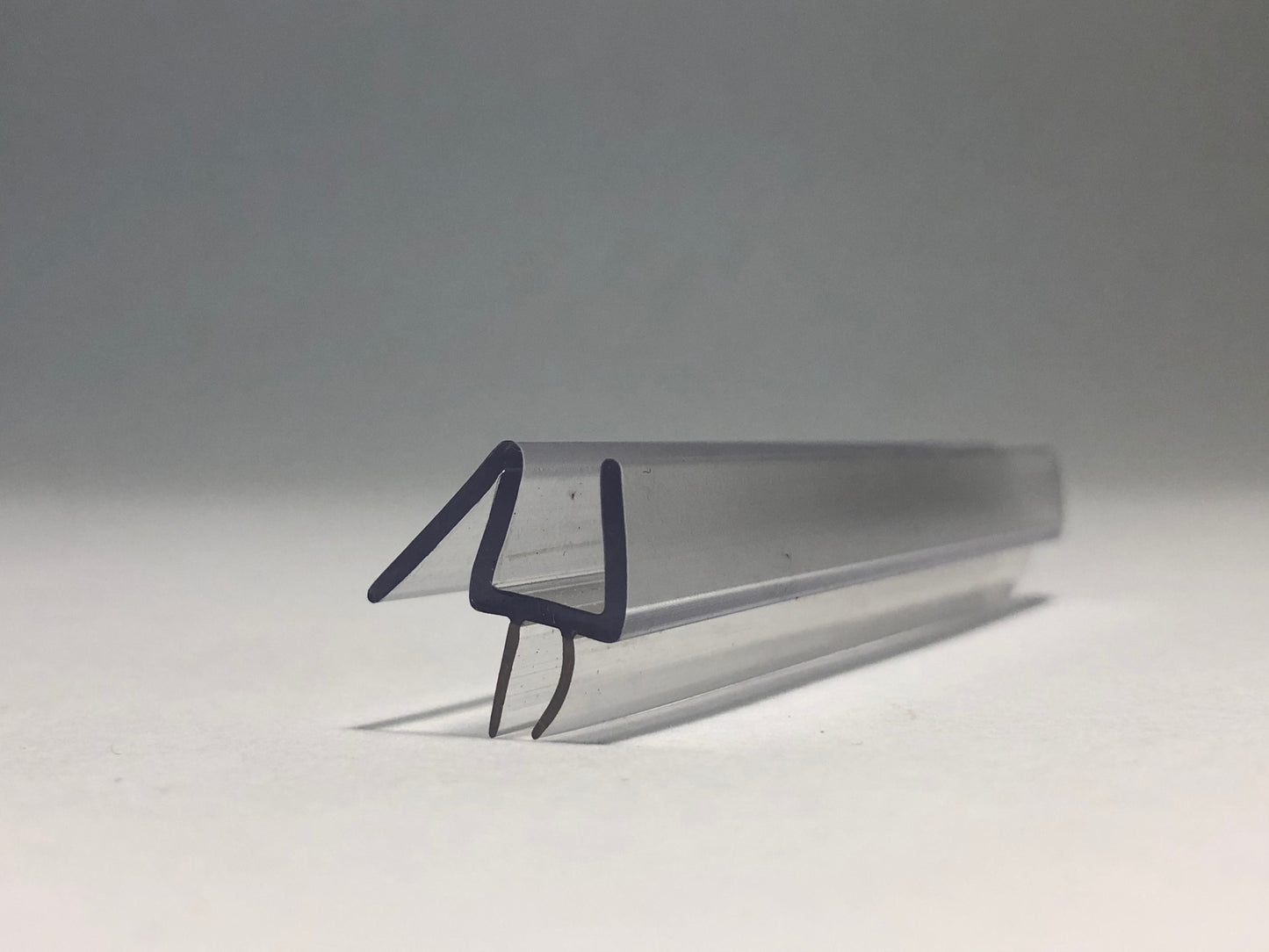 Clear Co-Extruded Bottom Wipe With Drip Rail for 8mm Shower Glass Door