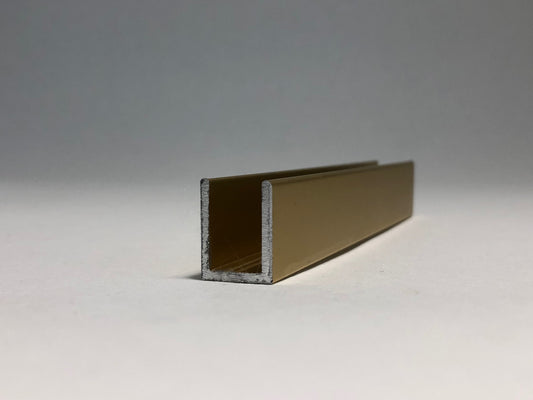 10mm U Channel - 2.41m - Satin Brass- Suitable for all 10mm Glass Shower Panels, Screens and Bespoke Glass Shower Enclosures