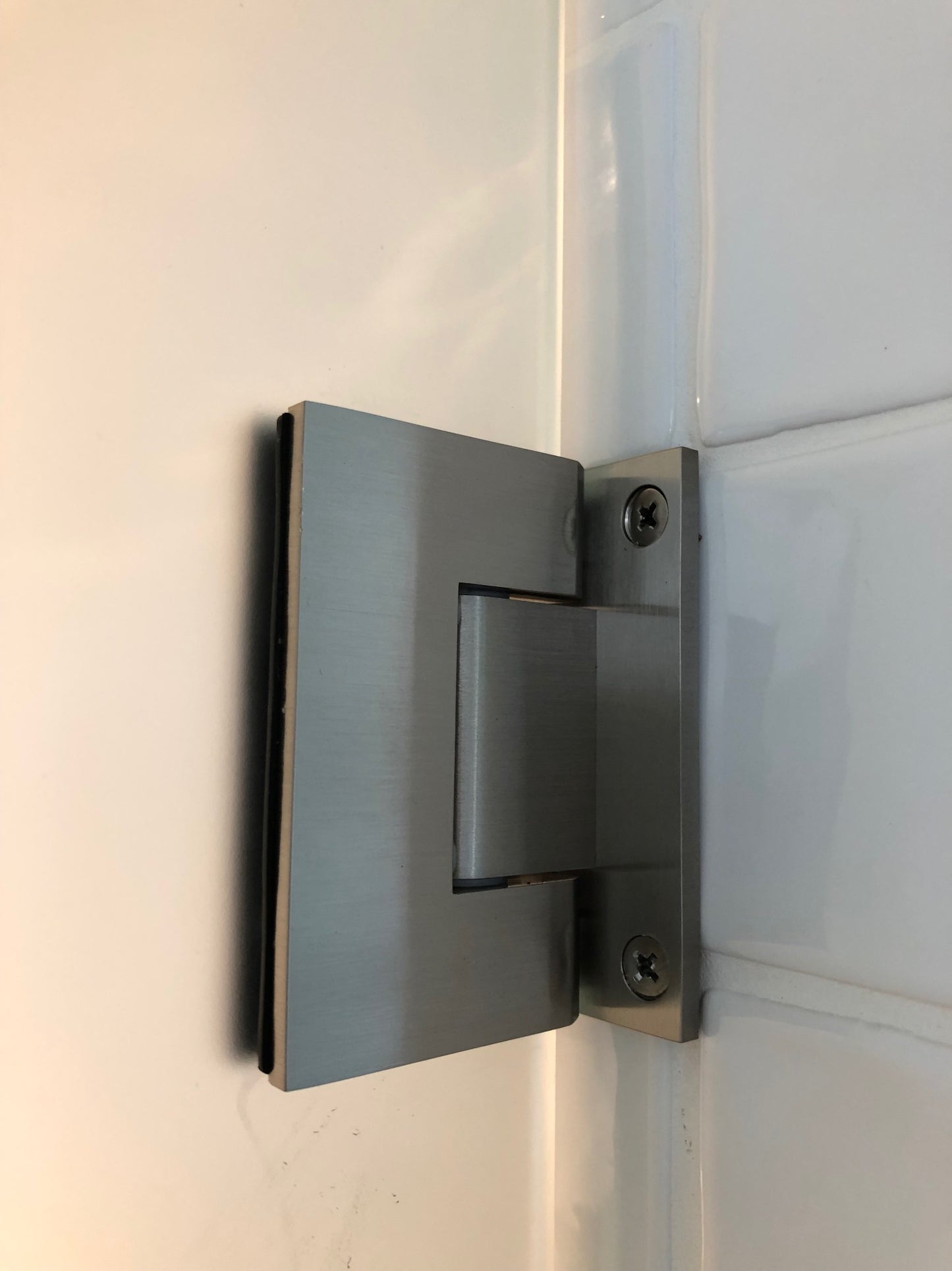 Geneva 037 Wall to Glass Hinge Brushed Nickel