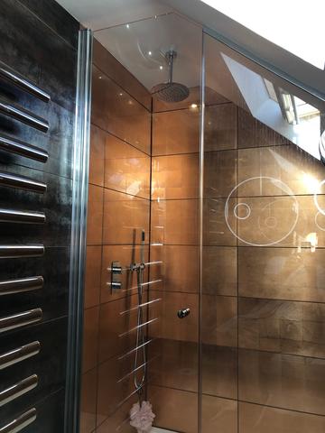 Continuous Wall to Glass Shower Door Hinge for 8mm Toughened Glass Shower Door CHROME