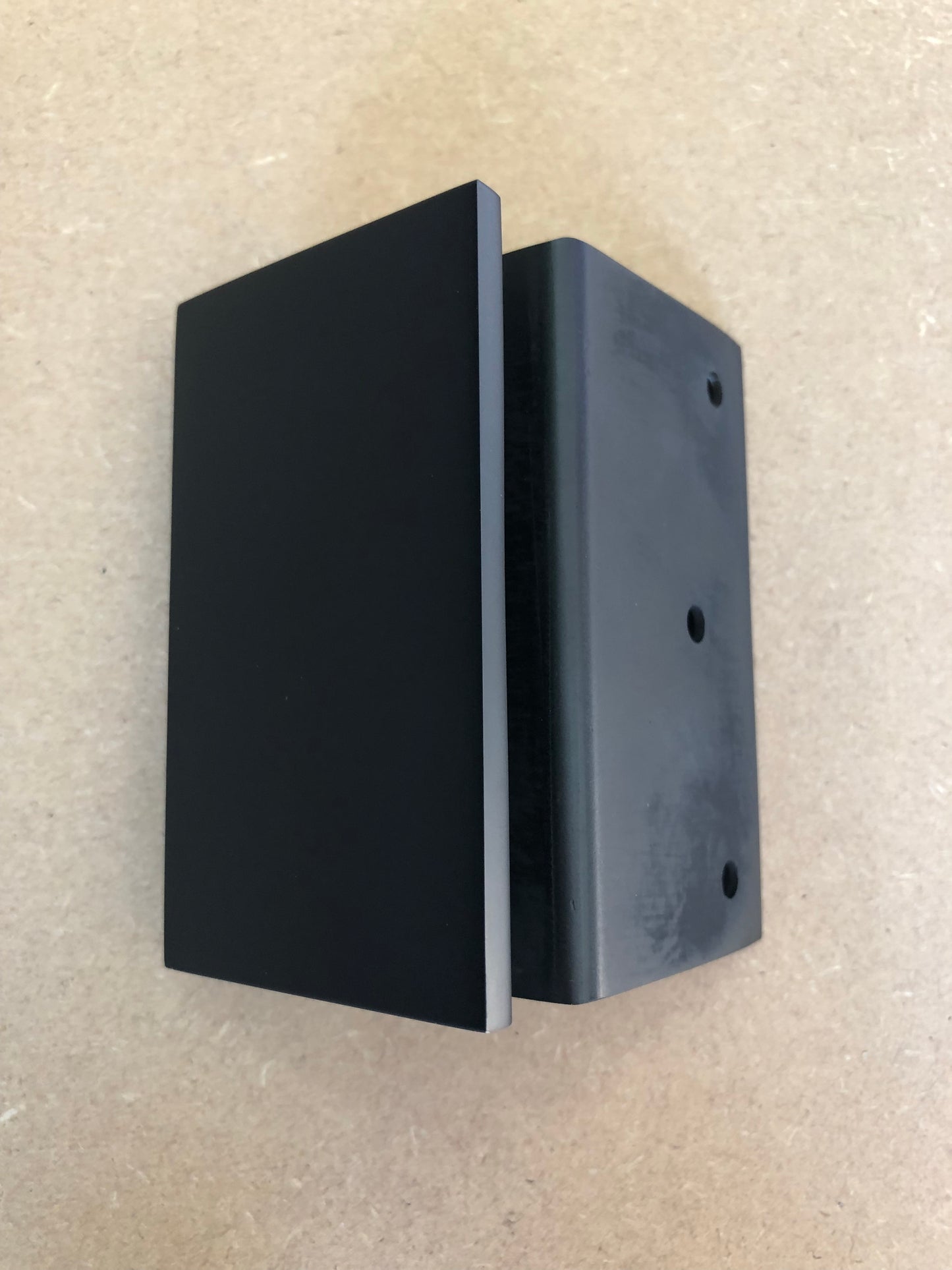 Geneva Series Wall Mount Bracket - Hole in Glass - For 8mm to 12mm Shower Glass MATTE BLACK