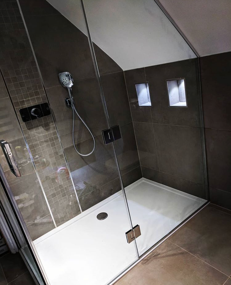 glass to glass himges with Chrome finish