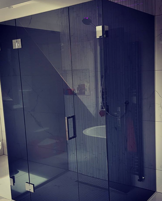 Smoked Grey Toughened Shower Glass Door