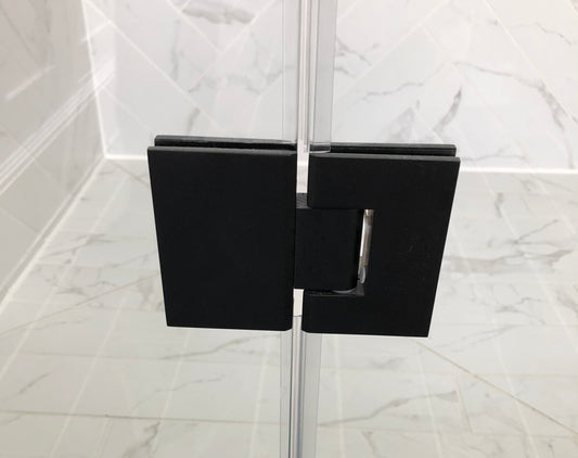 Geneva 180 Degree Glass-to-Glass Hinge MATTE BLACK
