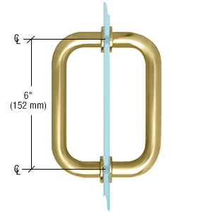 6" Back to Back Pull Handle with Washers SATIN BRASS