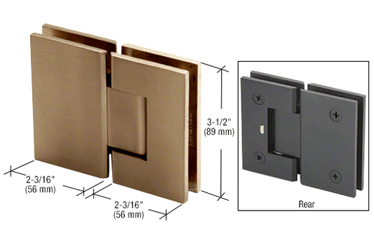 Geneva 180 Degree Glass-to-Glass Hinge BRUSHED Bronze