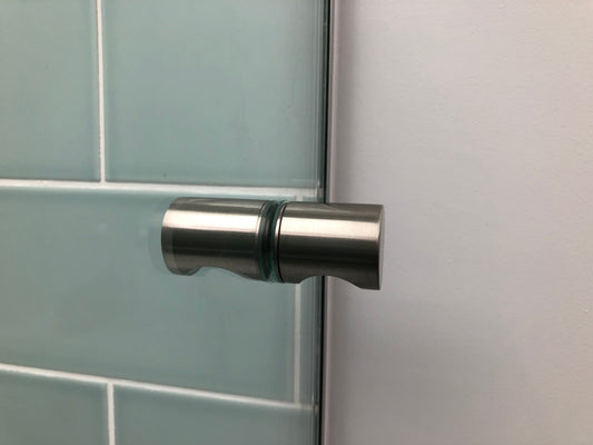 E-Z Grip Style Back-to-Back Shower Door Knob BRUSHED NICKEL