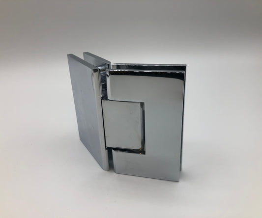 Adjustable Glass to Glass Shower Door hinge, Geneva 135 Degree Glass-to-Glass Hinge CHROME