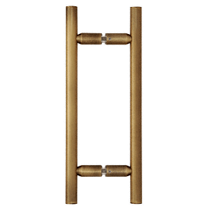 8" Ladder Style Back to Back Pull Handle with Washers ANTIQUE BRASS for shower and glass doors