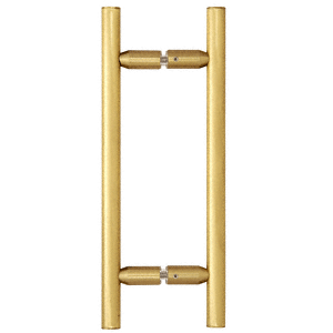 8" Ladder Style Back to Back Pull Handle with Washers SATIN BRASS for shower and glass doors