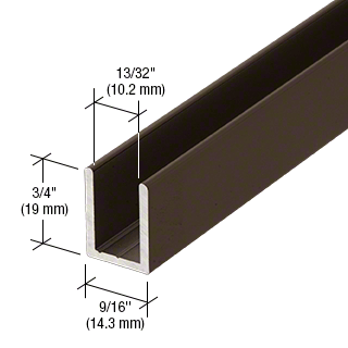 10mm U Channel - 2.41m - Oil Rubbed Bronze - Suitable for all 10mm Glass Shower Panels, Screens and Bespoke Glass Shower Enclosures