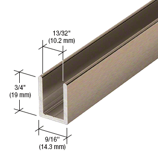 10mm U Channel - 2.41m - Brushed Bronze - Suitable for all 10mm Glass Shower Panels, Screens and Bespoke Glass Shower Enclosures