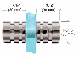 Contemporary Style Back-to-Back Shower Door Knob GUN METAL