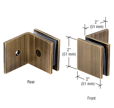 Square Clamp With Large Leg ANTIQUE BRASS