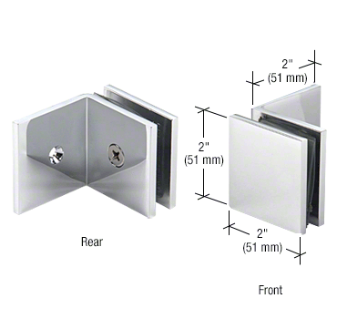 Square Clamp With Large Leg CHROME