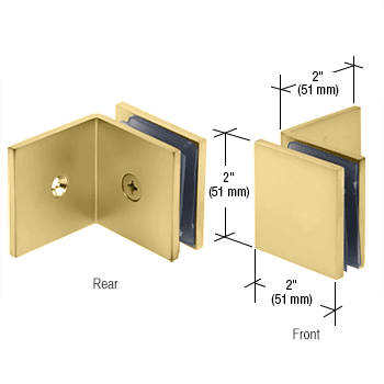Square Clamp With Large Leg SATIN BRASS