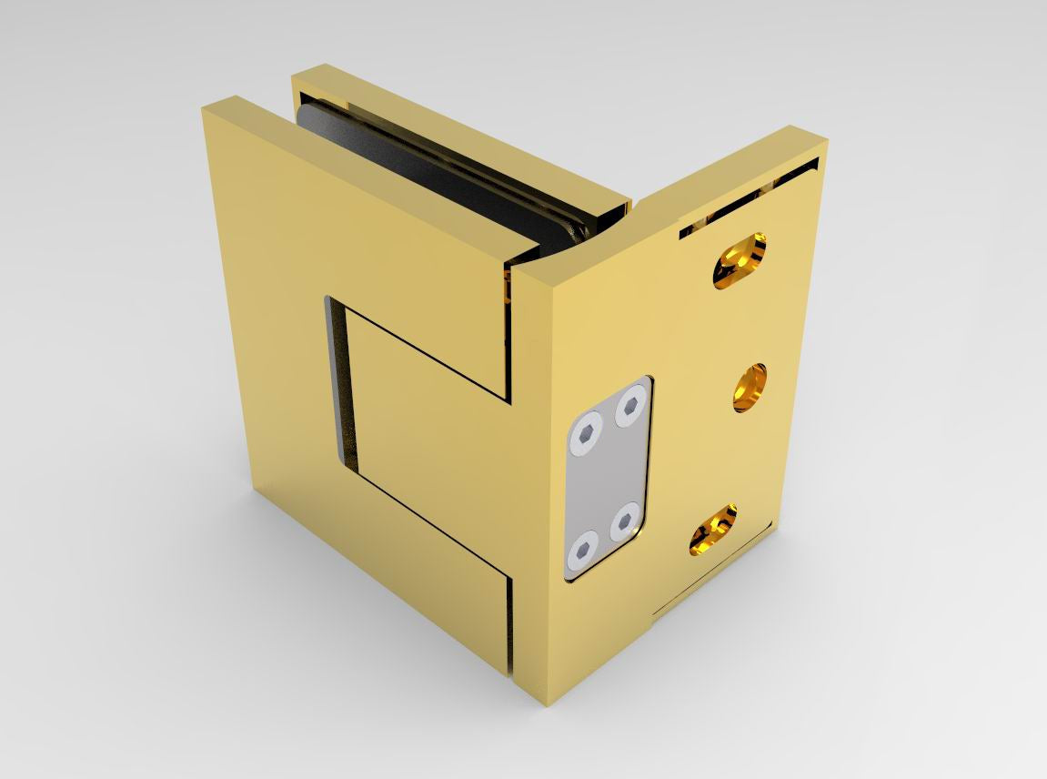 BELLAGIO 344 Wall to Glass Hinge POLISHED BRASS