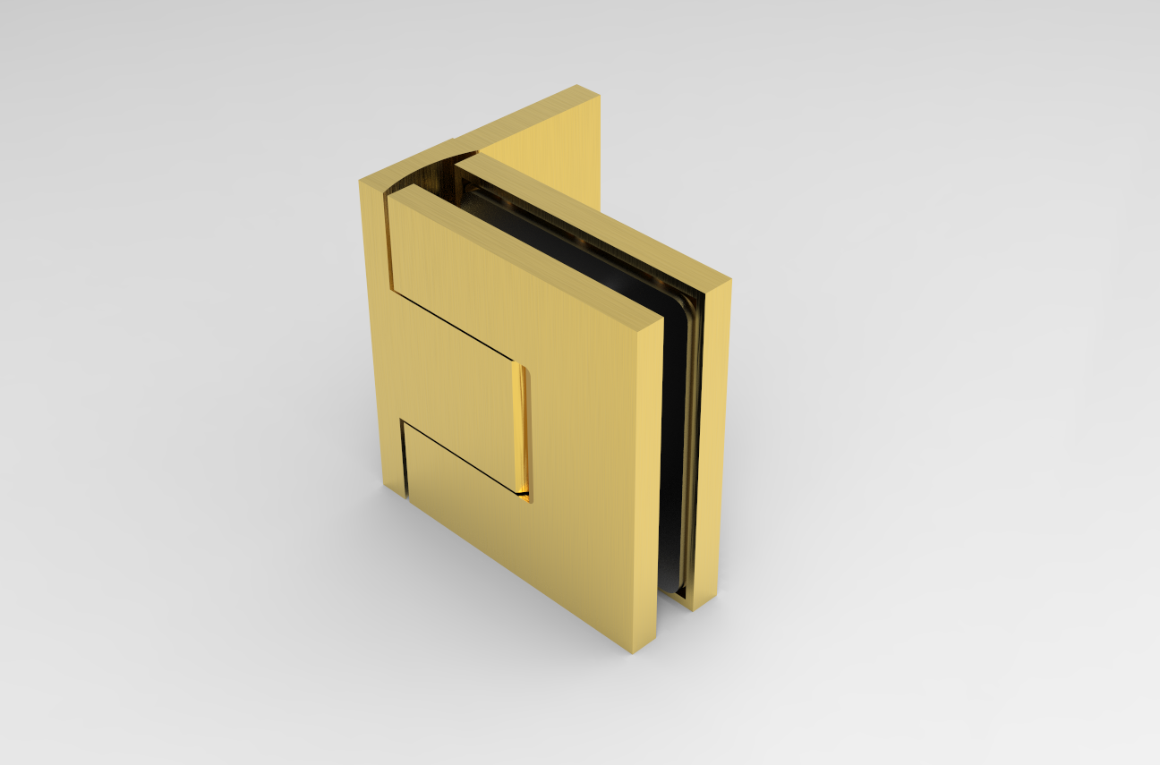 BELLAGIO 344 Wall to Glass Hinge SATIN BRASS
