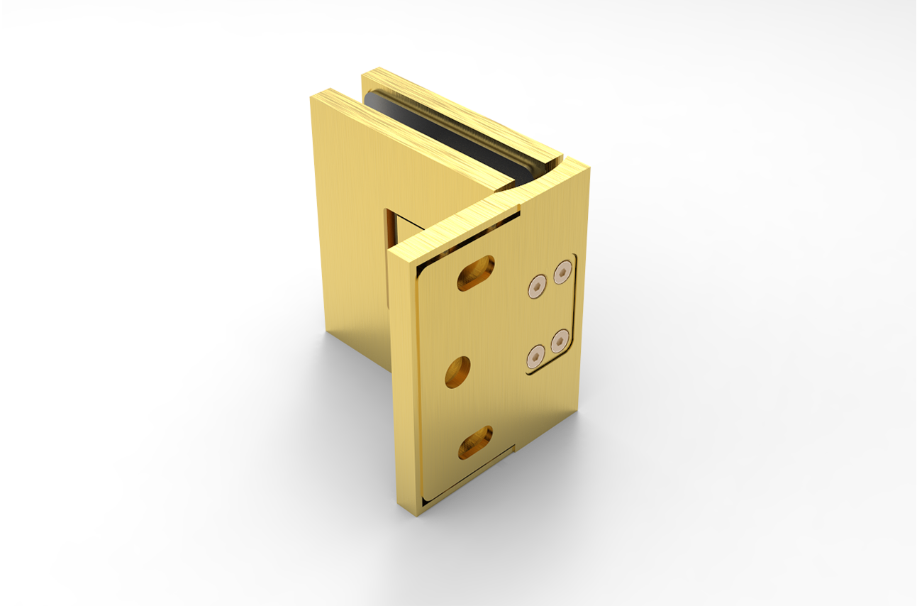 BELLAGIO 344 Wall to Glass Hinge SATIN BRASS