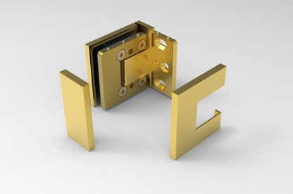BELLAGIO 344 Wall to Glass Hinge SATIN BRASS
