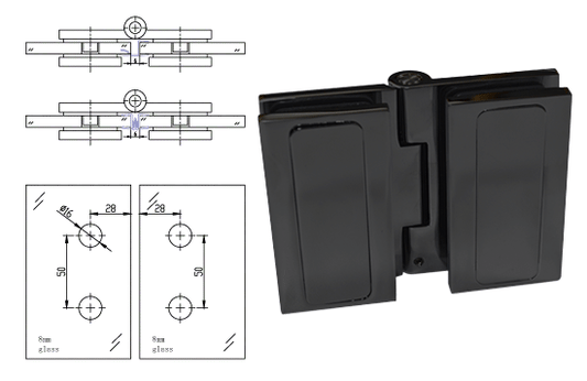 Matte Black Bi Fold HInge